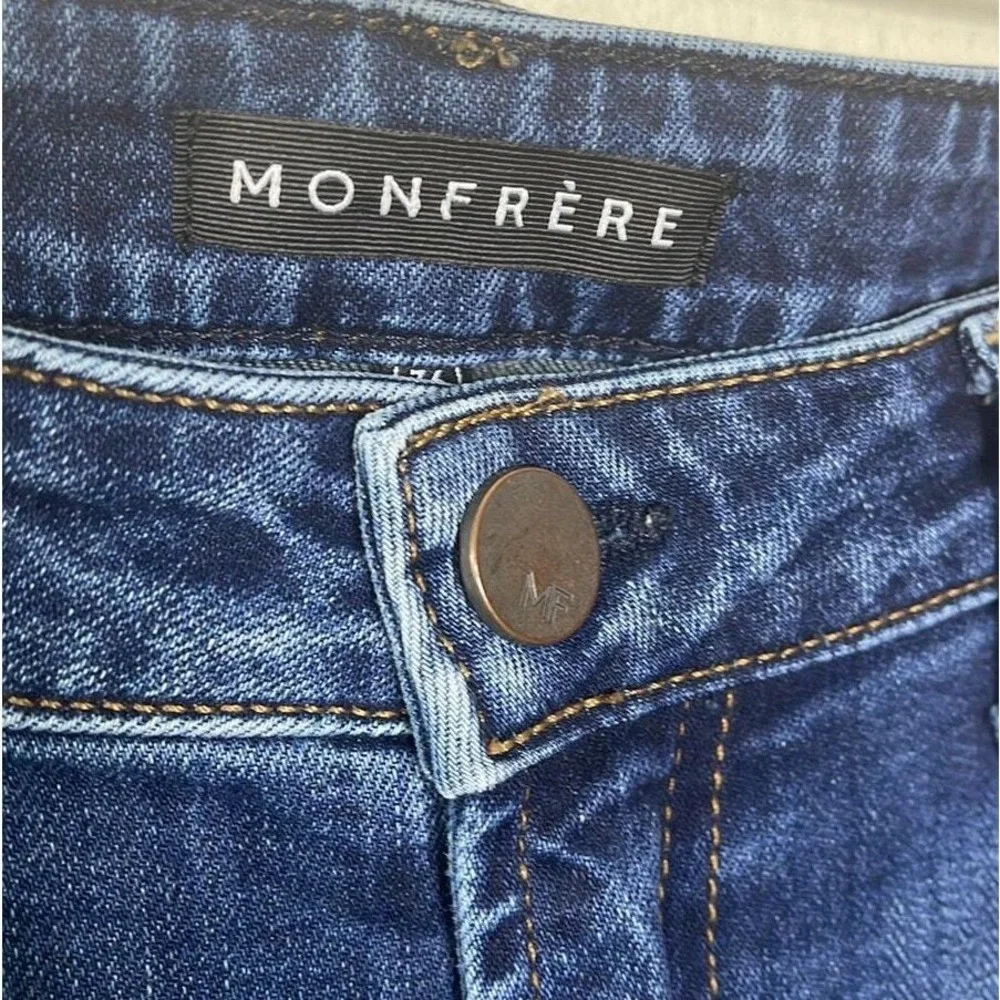 MONFRERE BRANDO TINT INDIGO ‎ SLIM STRAIGHT DENIM SIZE 36